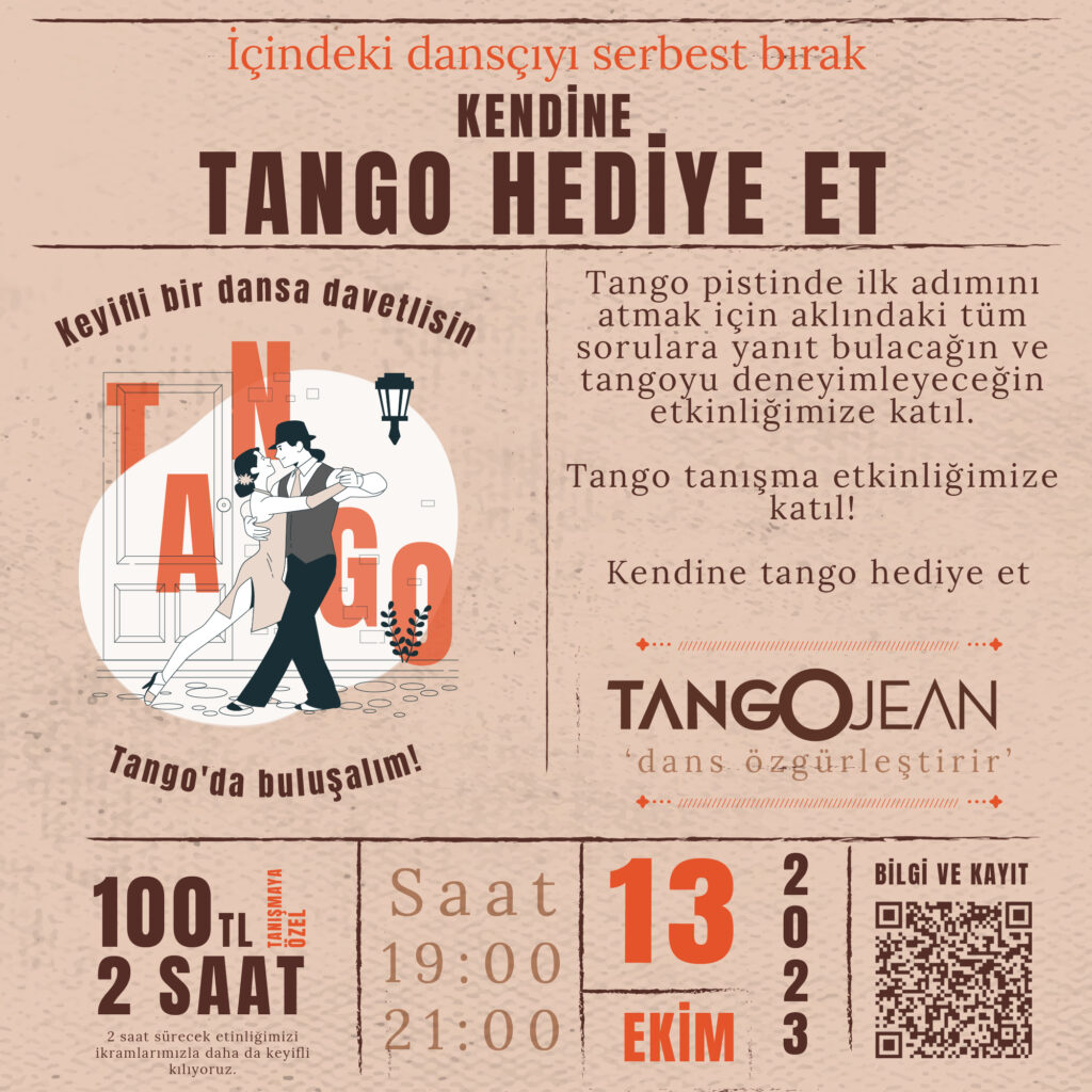 kendine tango hediye et etkinliği afişi